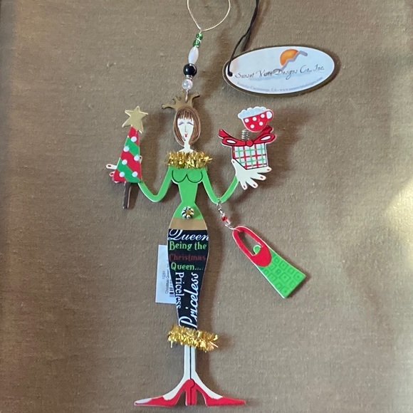 Christmas Queen 9” Metal “DIVA” Ornament #13261 NEW WITH TAGS - Picture 1 of 7